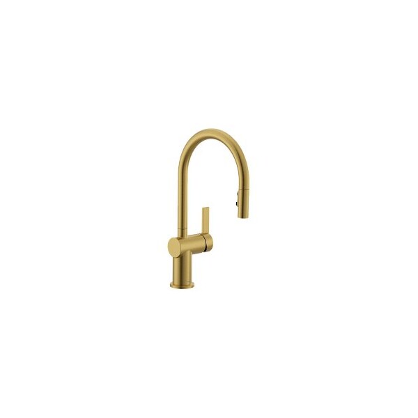Brushed Gold One-Handle Pulldown Kitchen Faucet